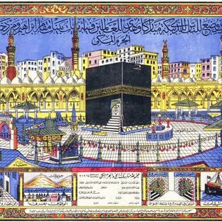 Illustration der Kaaba in Mekka