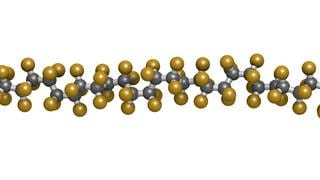 Illustration der chemikalischen Verbindung von Polytetrafluoroethylene (PTFE).