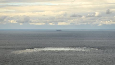 ausströmendes Gas in der Ostsee