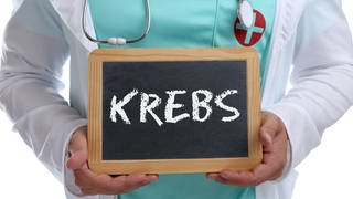 Schild mit Aufschrift "Krebs"