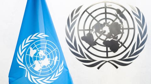 Die UN-Flagge in New York