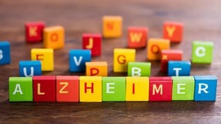 Alzheimer aus Buchstaben dargestellt