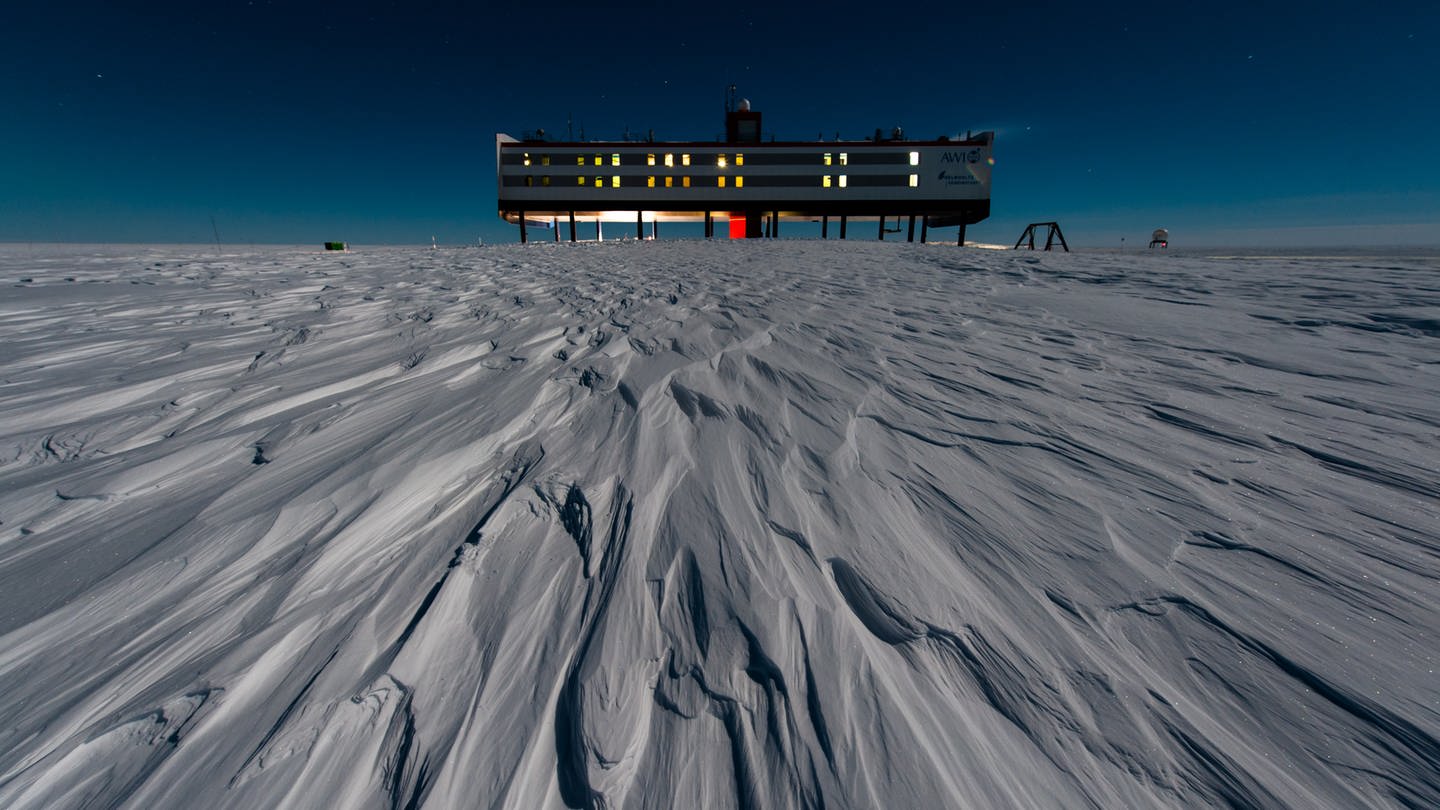Ganz schön einsam: die Neumayer-Forschungsstation in der Antarktis.