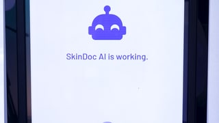 Bild vom Icon der SkinDoc AI. Das Icon ist ein Roboter-Kopf. Das DFKI in Kaiserslautern arbeitet an transpatenten KI-Anwendungen.