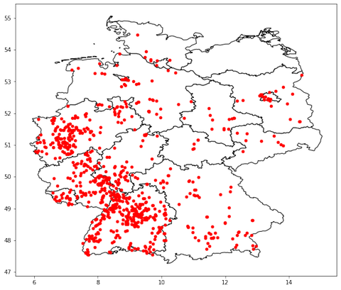 Das Netzwerk der Superbäume am 25. April 2022 um 23.59 Uhr.