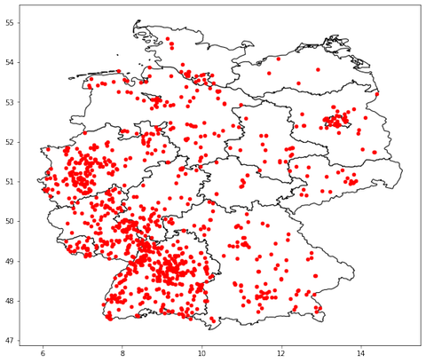 Das Netzwerk der Superbäume, kartiert mit dem Datenbestand vom 3. Mai, 23.59 Uhr.