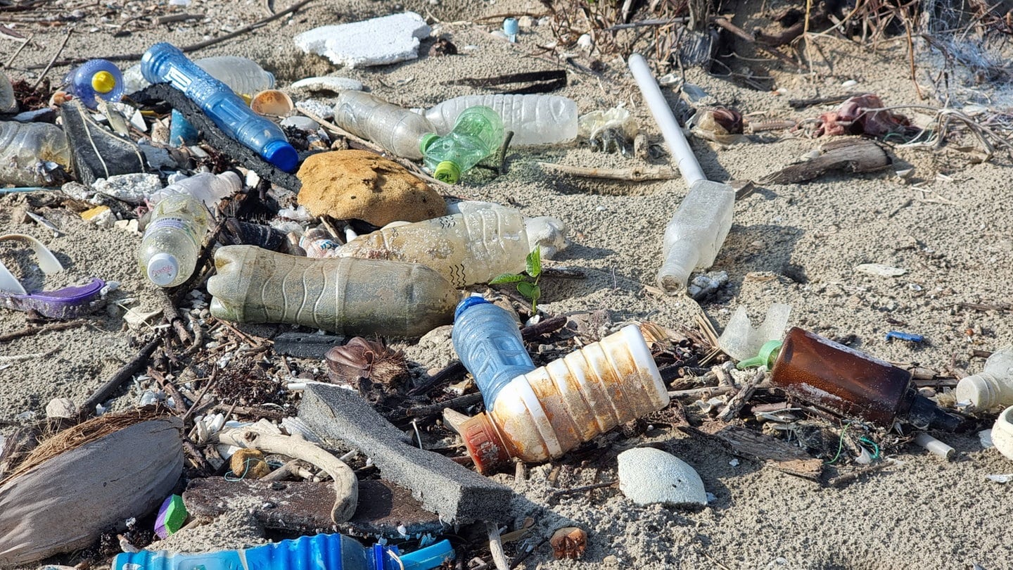 Plastikmüll am Strand